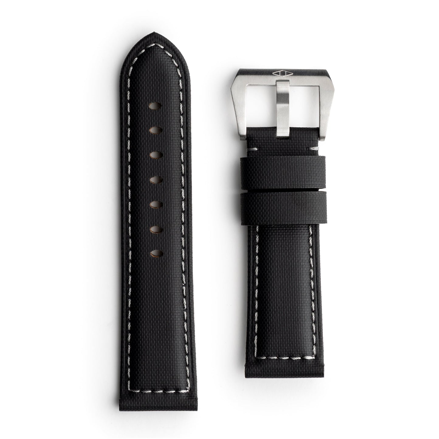 🎁 Pam Style Black Sailcloth Watch Strap with Grey Stitching (100% off)