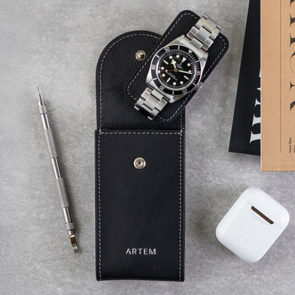 HANDCRAFTED FULL GRAIN LEATHER WATCH CASE
