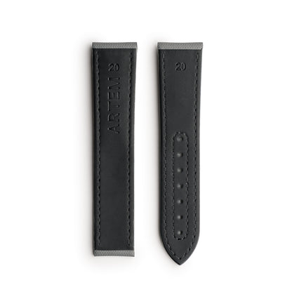 Loop-Less™ Grey Sailcloth Watch Strap with Grey Stitching