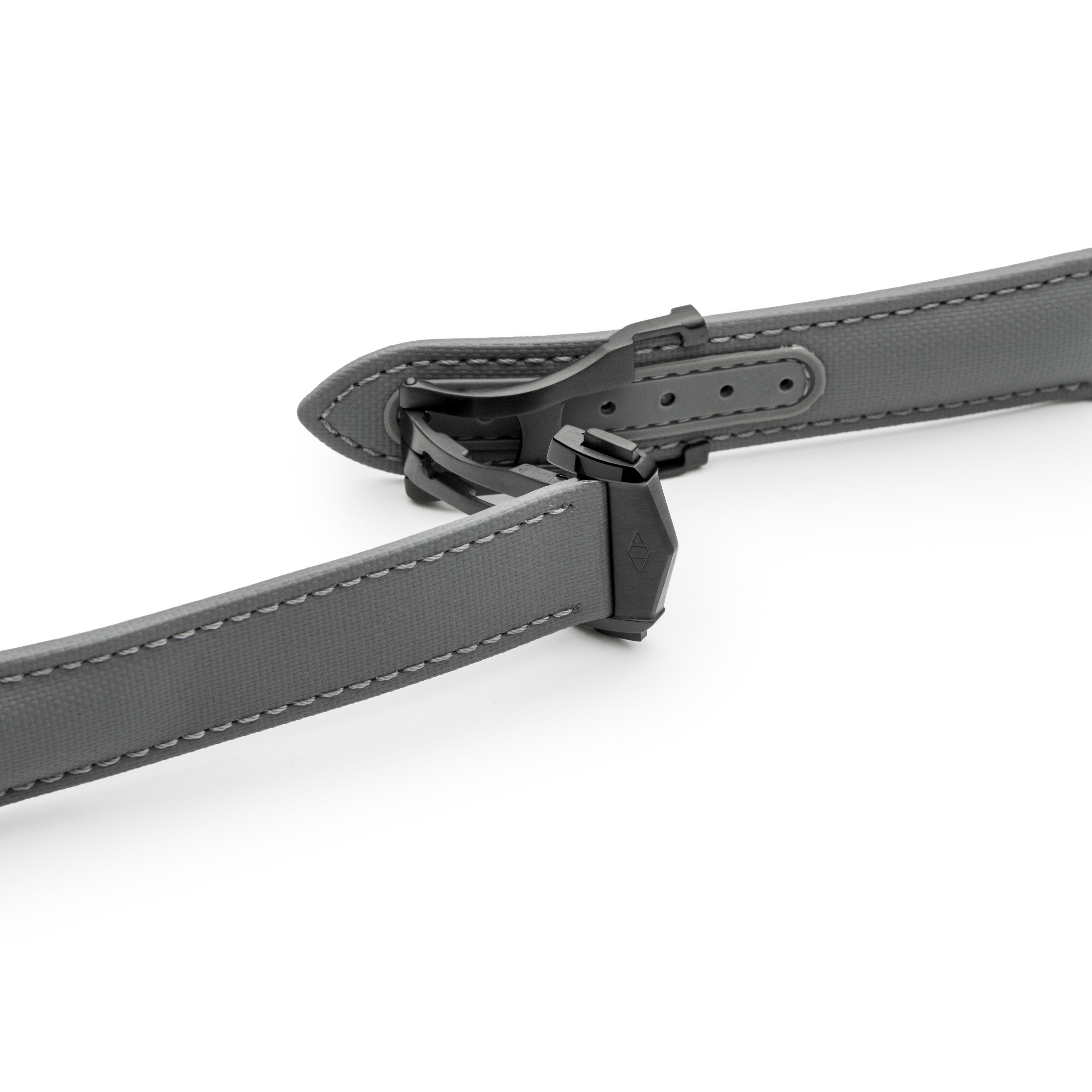 Loop-Less™ Grey Sailcloth Watch Strap with Grey Stitching