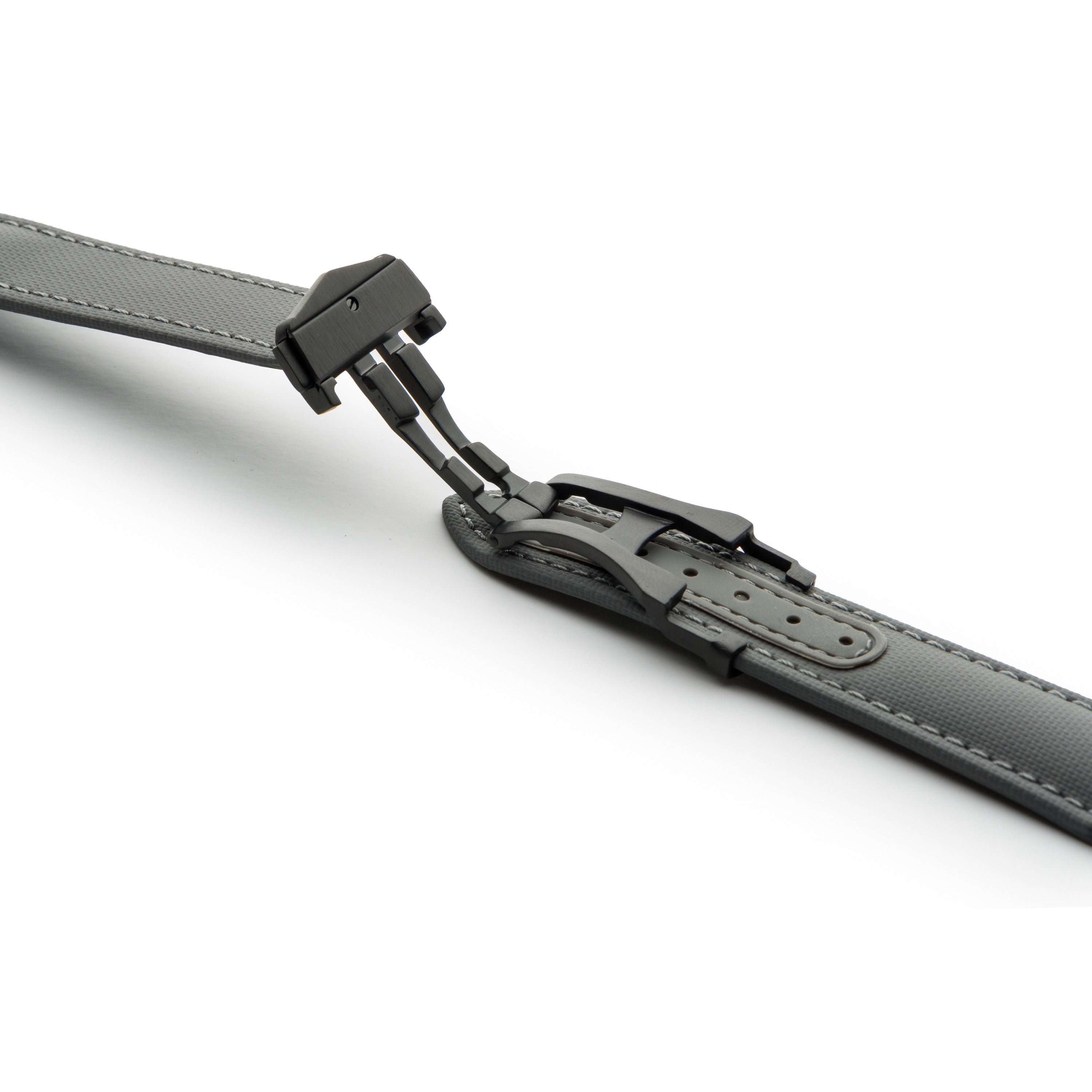 Loop-Less™ Grey Sailcloth Watch Strap with Grey Stitching