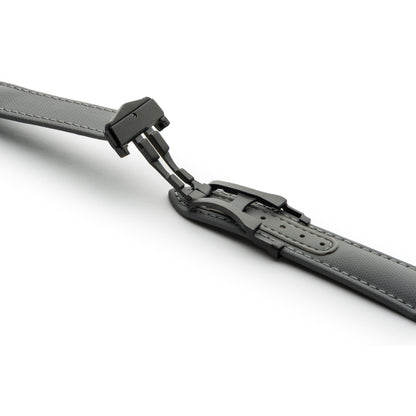 Loop-Less™ Grey Sailcloth Watch Strap with Grey Stitching
